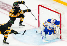Exciting matchup between sabres vs bruins in Game 4