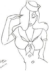 Jessica rabbit fan art | jessica rabbit flat colors by aichan25 fan art digital art drawings. Jessica Rabbit Old No Color By Bluetears15 On Deviantart