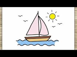 رسم سفينة سهله وجميلة رسم سهل وبسيط رسم قارب سهل رسومات سهله وكيوت how to draw a boat youtube in 2021 enamel pins