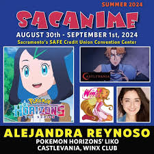 Alejandra Reynoso is heading to SacAnime Summer! @alereyn0s0 is a  Mexican-American voice actress best known for her work