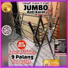 Jemuran baju dari bahan aluminium dan stainless steel berkualitas terbaik, kuat, kokoh, anti karat. Jemuran Baju Stainless Steel Original 9palang Premium Holo Kotak Jumbo Terbaru Agustus 2021 Harga Murah Kualitas Terjamin Blibli