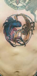 Check spelling or type a new query. Aquarius And Scorpio Sternum Piece For My Best Friend My Wife Tattoo
