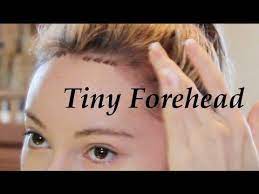 Now massage the front scalp for one minute in a circular motion. Get A Tiny Forehead Tutorial Lower Hairline High Forehead Small Forehead Forehead