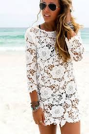 Bikini Cover Up Lace Hollow Crochet Swimsuit Beach Dress Swimsuit Beach Dress Fashion Clothes