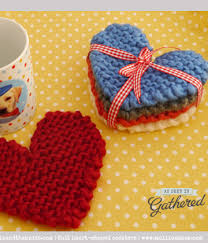 Yarnspirations is the spot to find countless free beginner knit patterns, including the how to knit coasters for beginners. How To Make Knitted Heart Coasters Mollie Makes Knit Coaster Diy Knitting Knitting Projects