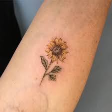 Most tattoos showing the sunflower are. Arm Small Sunflower Tattoo Novocom Top