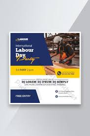 In labor day decorations you'll find everything red white blue! International Labour Day Social Media Post Template Design Eps Free Download Pikbest