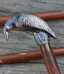 Indiana Jones Crow Designer Brass Sitting Crow Handle Antique Etsy In 2021 Hand Carved Walking Sticks Walking Sticks Wooden Walking Sticks
