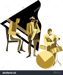 Jazz Trio Grand Piano Saxophone And Drums Musicillustration Vector Download 1 Music Illustration Musician Art Free Art Prints