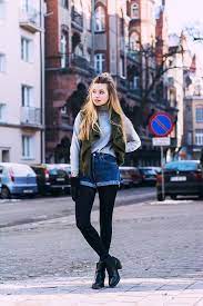 Juliette J Denim Shorts And Grey Golf Shorts With Tights Denim Fashion Stockings And Shorts