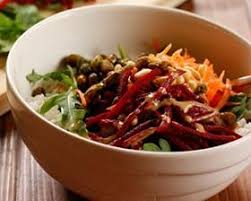 Beet And Carrot Buddha Bowl With Savory Dressing Recipe Recipe Good Healthy Recipes Recipes Veggie Buddha Bowl