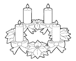 Corona De Adviento Para Colorear