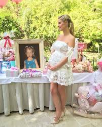 Nicky Hilton S Baby Shower Gave Us Some Gorgeous Inspo Baby Shower Dresses Baby Shower Outfit Lavish Baby Shower