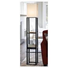 Bull Durable Mdf Base Br Bull Cotton Shade Br Bull 2 Open Shelves Br Bull Easy To Put Together Br Floor Lamp With Shelves Black Floor Lamp Floor Lamp