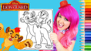 Print a cool coloring page of the disney jr cartoon series, the lion guard. Coloring The Lion Guard Kion Bunga Coloring Page Prismacolor Colored Pencils Kimmi The Clown Youtube