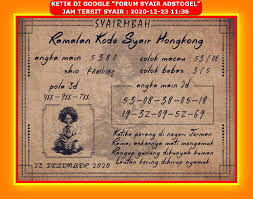 1 New Message Kode Syair Hongkong 23 Desember 2020 Forum Syair Togel Hongkong Singapura Sydney