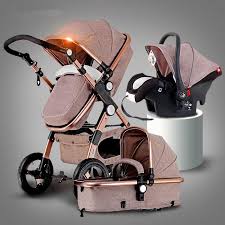 Gold Baby Brand Baby Stroller 3 In 1 With Car Safety Seat Baby Carriage Prams European Strollers In 2020 Baby Strollers Luxury Baby Baby Seat