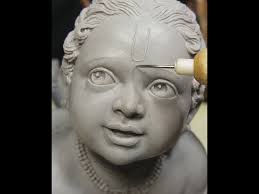 Bronze casting and clay modelling of Pratakam Krishna, by Vineesh Vijayan,  Sree Krishna series