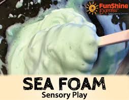 Step 1 stir the unbeaten egg whites, sugar and water together in the top of a double boiler. Sea Foam Sensory Play Funshine Blog