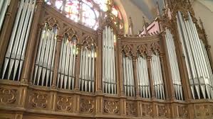 Pirossal jelölt helyszínek az orgonák éjszakája, a kékkel jelölt helyszínek az orgonapont sorozat programjait mutatja. Orgonak Ejszakaja