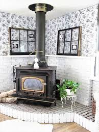 It's all about the thrill of the hunt! Dollar Tree Contact Paper As Wallpaper Fireplace Makeover Fashion Room Black And White Decor