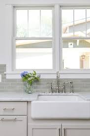Want to remove those stubborn. Gray Green Glazed Tiles With Farmhouse Sink Transitional Kitchen