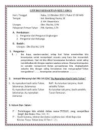 Terima kasih kepada bapa yang ada di surga, bapa yang selalu mengasihi kami meskipun kami penuh dosa. Liturgi Kebaktian Keluarga1