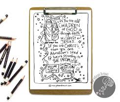 Paper dolls coloring pages are a great way for kids to use their imaginations. The Promise Is Yours Galatians 3 26 Bible Verse Coloring Page