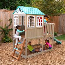 Up, down and all around. Kidkraft Outdoor Playhouse With Slide Novocom Top
