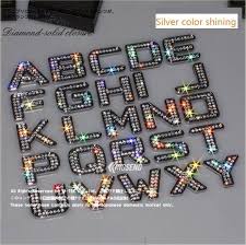 Swarovski Style Diamond Letters Stickers 3d Letters Numbers Car Stickers Silver Color Golden Co Car Decor Cool Car Accessories Car Accessories For Girls
