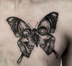 They can represent everything from faith, to transformation, to adding a skull to a butterfly design further emphasizes the theme of mortality and passing on. Skull Butterfly Throat Tattoo Novocom Top