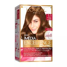 Agora ele se tornou tendência, tanto na moda nacional, quanto na internacional! Kit Tintura L Oreal Imedia Excellence Castanho Claro Dourado 5 3 Fikbella Fikbella