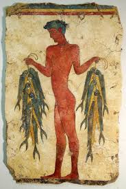 The Fisherman Ancient Minoan Greek Fresco From The City Of Akrotiri On The Island Santorini Dates Back To 1600 B C Recently Created This Replica For A Resim