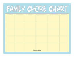 Printable Big Family Chore Chart