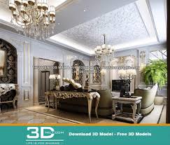 105 Classic Living Room 3dsmax File Free Download
