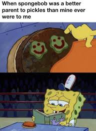 giggles and smiles mischievously squidward: I Want That Pickle Life R Bikinibottomtwitter Spongebob Squarepants Know Your Meme