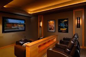 You can still create a luxurious feel by using leather furniture for small home theater seating. Small Home Theater Design Ideas Home Theater Room Design Media Room Design Home Theater Rooms