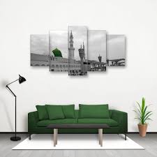 pin by berivan uzunay on mekke ve medine green dome islamic wall art wall canvas
