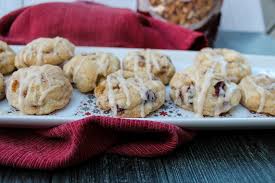 The original recipe is included on a card in a photo. Fruitcake Cookies With Rum Glaze Books N Cooks