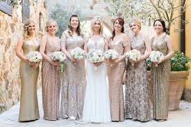 The Beautiful Ashley And Her Bridesmaids All Stunned On Her Wedding Metallic Dress Bridesmaid Essense Of Australia Wedding Dresses Metallic Bridesmaid Dresses
