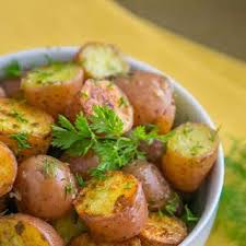 Oven Roasted Baby Red Potatoes Recipe Yummly Recipe Potato Side Dishes Red Potatoes Roasted Baby Red Potatoes