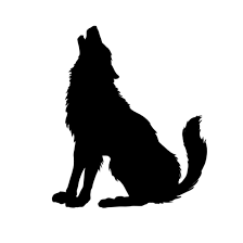 With withe isolated background low poly collage: Wolf Howling 32 Wolf Silhouette Wall Decals Decals Howling Silhouette Smallrecreatio Wolf Silhouette Wolf Howling Animal Silhouette