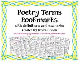 Poetry Terms Bookmarks Figurative Language Devices Poetry Terms Figurative Language Teaching Poetry