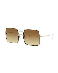 2pcs rectangle rimless sunglasses for men women vintage retro square gold metal frameless glasses tinted lens. Square Gold Sunglasses Neiman Marcus