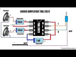 Stereo Audio Amplifier Using Tda2822 Youtube In 2020 Audio Amplifier Audio Amplifier