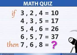 If 3 2 4 10 Then 7 6 8 Solve This Simple Math Quiz Simple Math Maths Puzzles Basic Math Skills