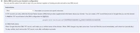 How Do I Verify My Domain Using Txt Records For Google Apps