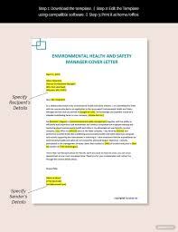 Free Environmental Health And Safety Manager Cover Letter Template Word Doc Apple Mac Pages Google Docs Cover Letter Template Cover Letter Template Free Letter Templates
