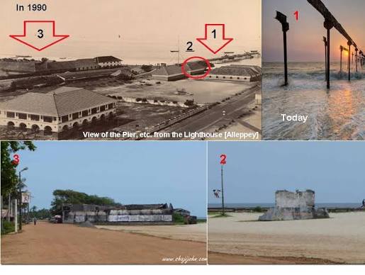 Very Old and Rare Photos, Pictures of Kerala, India: Then and Now - Alleppey Lighthouse, Photograph taken about 1900 by the Government photographer, Zacharias D'Cruz