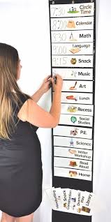 details about daily schedule pocket chart for preschool or